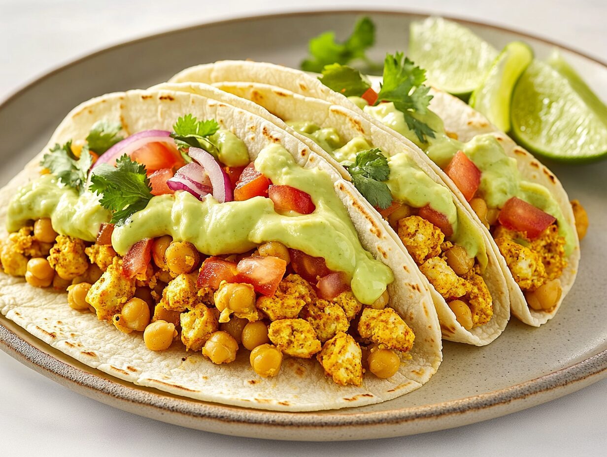 Vegan Breakfast Ideas – Chickpea & Tofu Breakfast Tacos