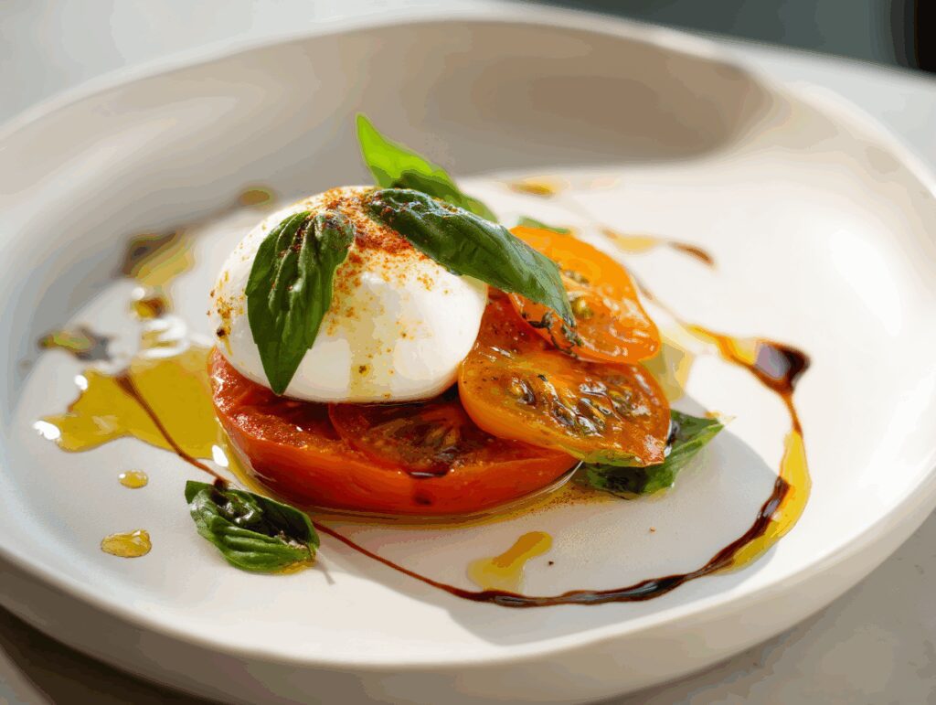 Dreamy Burrata Appetizer with Basil and Balsamic