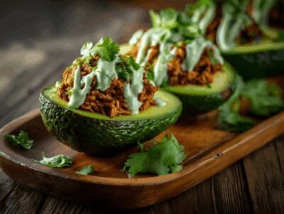 Spiced Turkey-Stuffed Avocados with Zesty Lime Drizzle