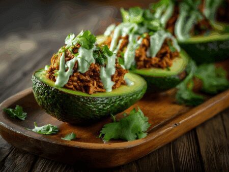 Spiced Turkey-Stuffed Avocados with Zesty Lime Drizzle