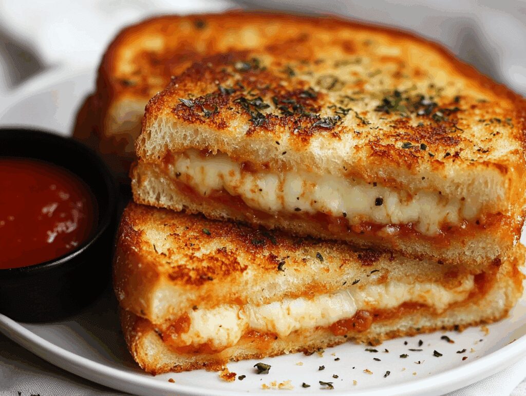 Lunch Ideas for Kids: Garlic Bread Pizza Sandwiches